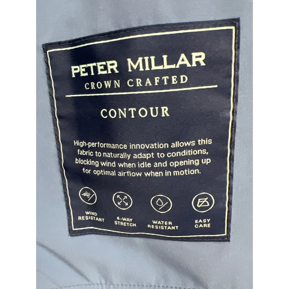 Peter Millar Crown Crafted Jacket Men XXL Blue Performance Full Zip Co Logo